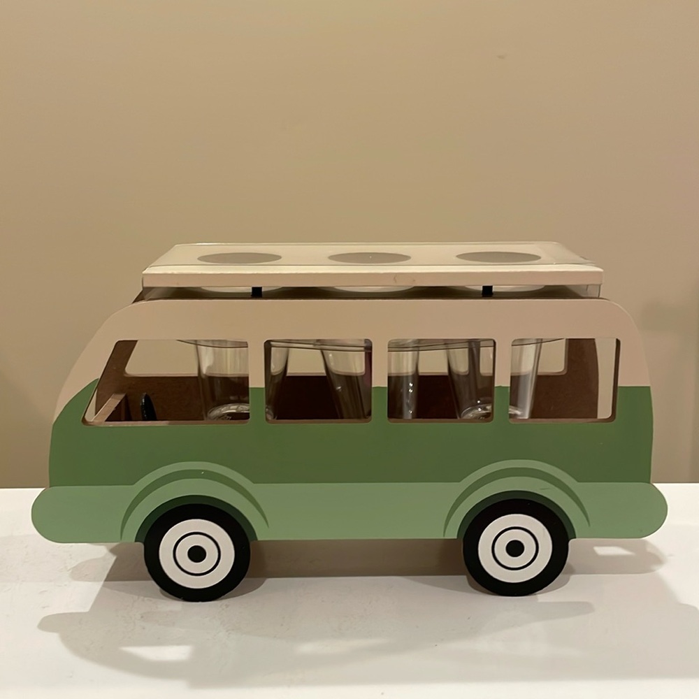 New Target Bullseye Playground Camper Van Shot Glass Holder / Decorative Display